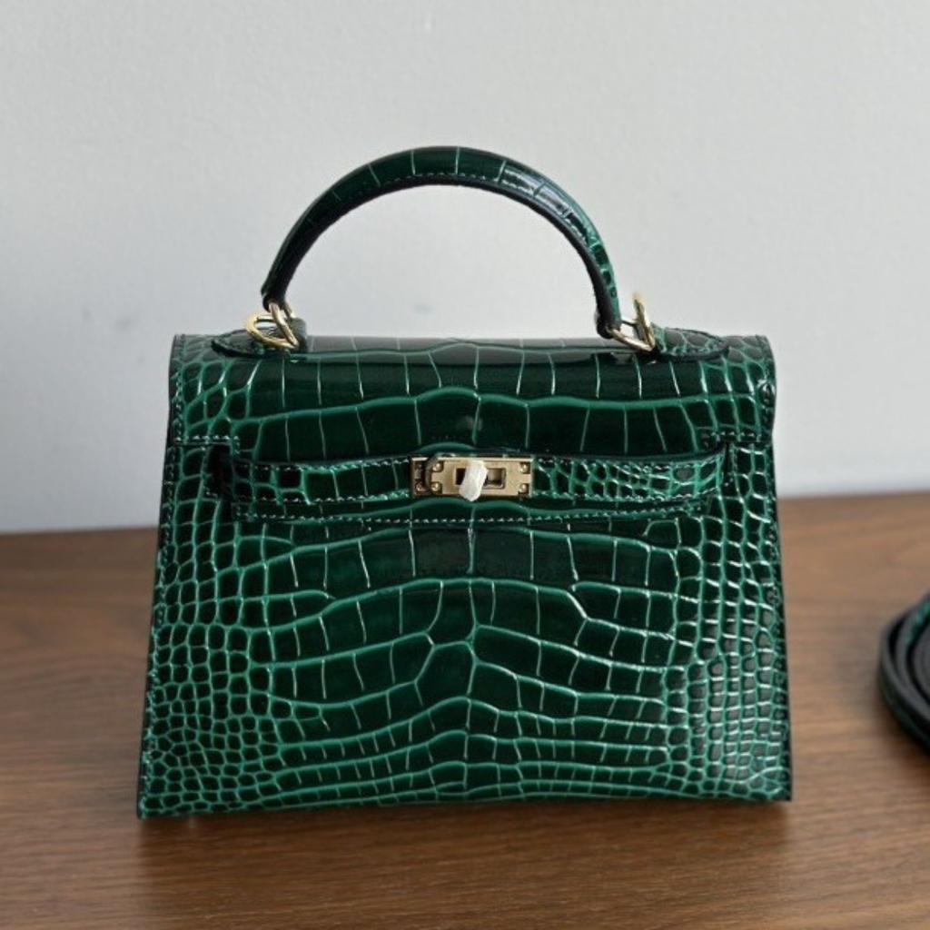 Kazilan 22см Kelli поколение сумка-кроссбоди женская модная универсальная с узором под крокодила из натуральной кожи первого слоя