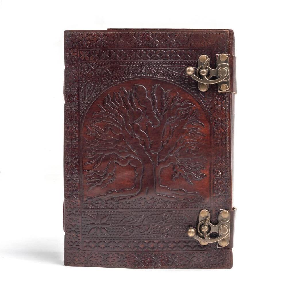 Handmade Leather Brown Journal 640 Pages Large Tree Of Life Notebook Diary Big