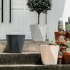 Plant Pot with Drainage Holes Decorative Planter with Matching Saucer Modern Flower Pot for Indoor Outdoor Use Pothos Aloe