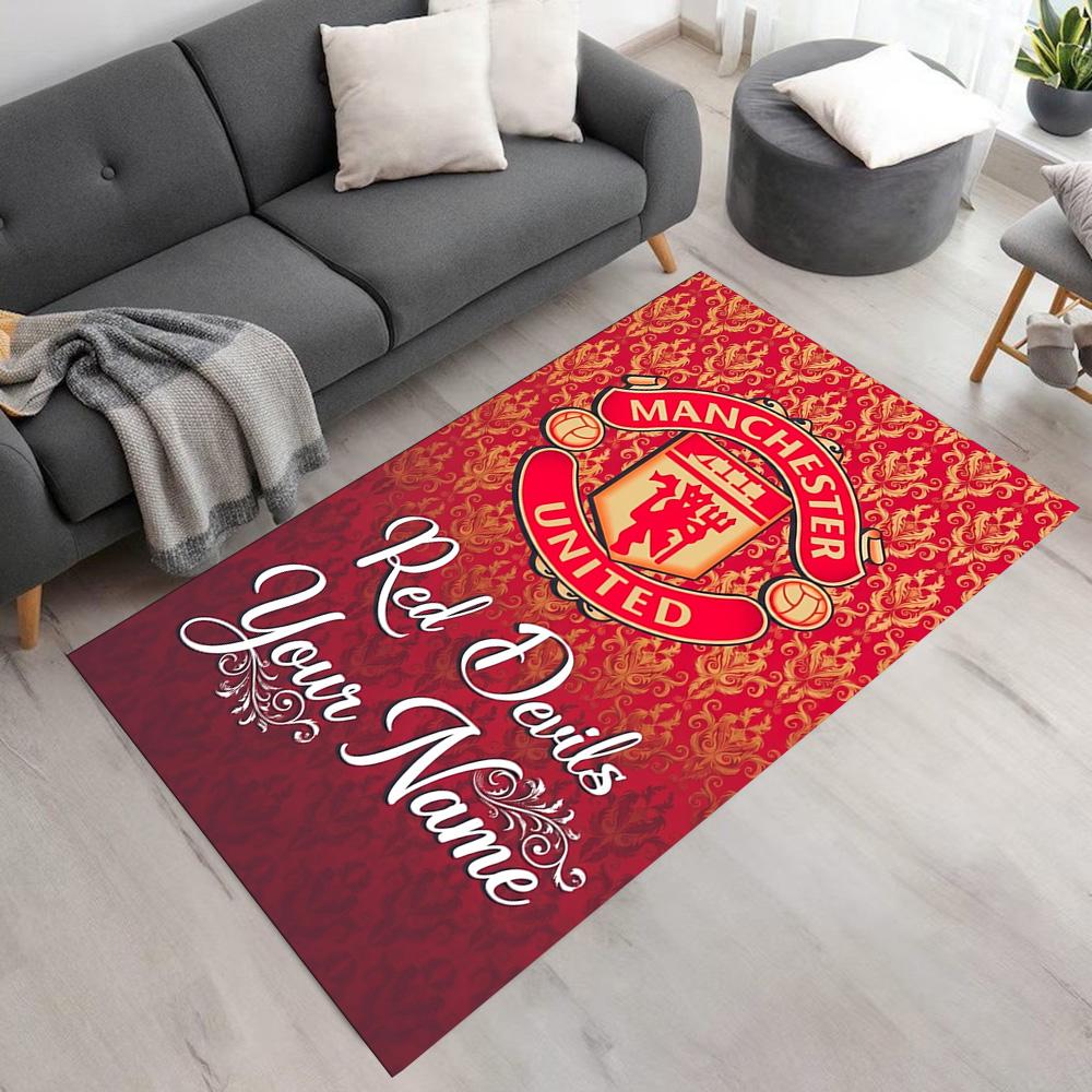Manchester Personalized Text Carpet Suitable for Entryway Kitchen Playrooms Outdoor Anti-slip Rug Decorate Offices Best for Christmas