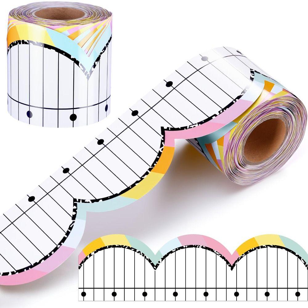 10m/roll Classroom Border Sticker Self Adhesive Bulletin Board Trim Chalkboard Decoration