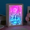 Световой короб в стиле аниме «Любовь», светодиодный ночник, 3D резьба по бумаге, теневой ящик, рамка, Usb прикроватная лампа, декор комнаты, настенное искусство, подарок на день Святого Валентина
