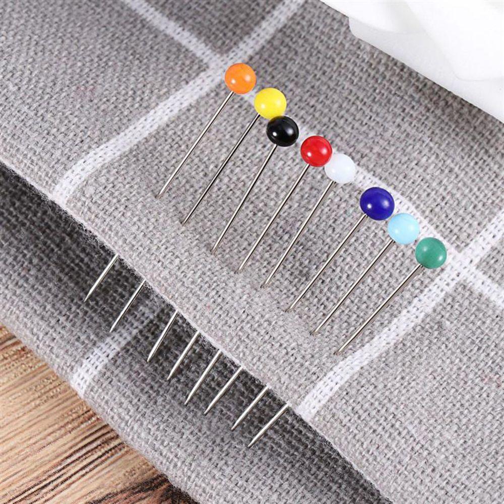 DIY Fashion Bead Glass Head Colored Stitch Safety Pin Sewing Needles Knitting Pin Dressmaking Pins