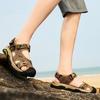 Brand Summer Classic Mens Sandals Outdoor Protective Toe Hiking Leather Beach Sandals Soft Breathable Non-slip Casual Men Shoes