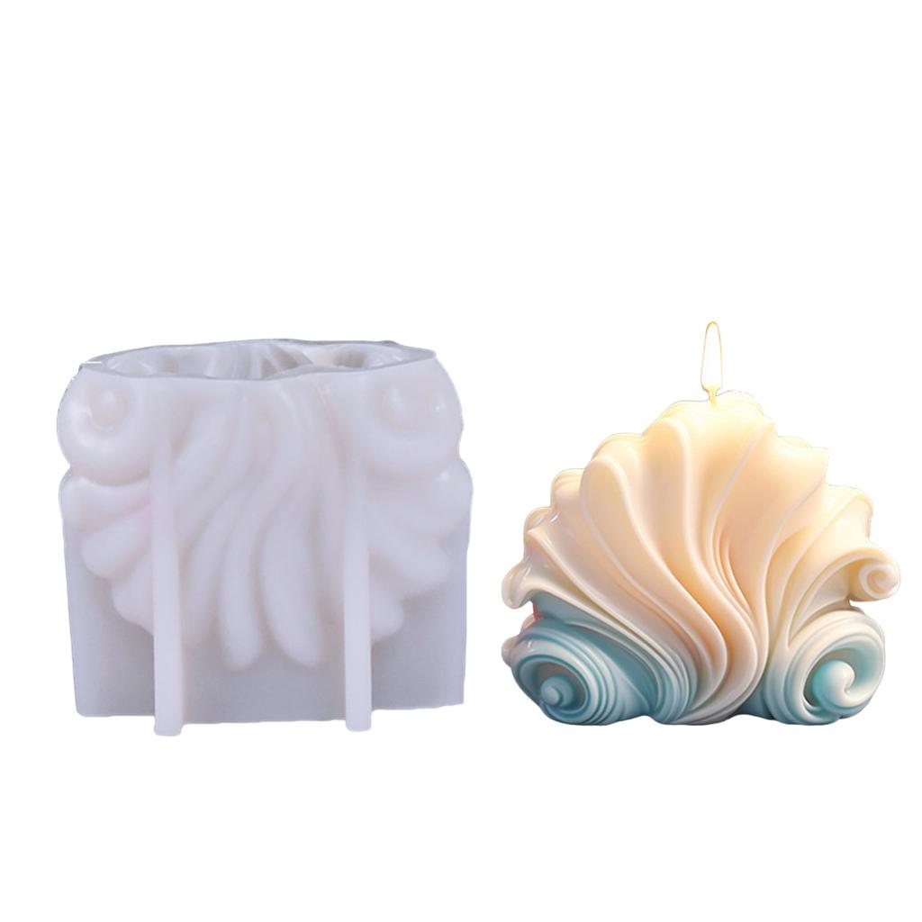Conch Textured Candle Mold 3D Conch Candle Mold for DIY Candle Gypsum Ornaments Home Decorations Epoxy Resin Casting