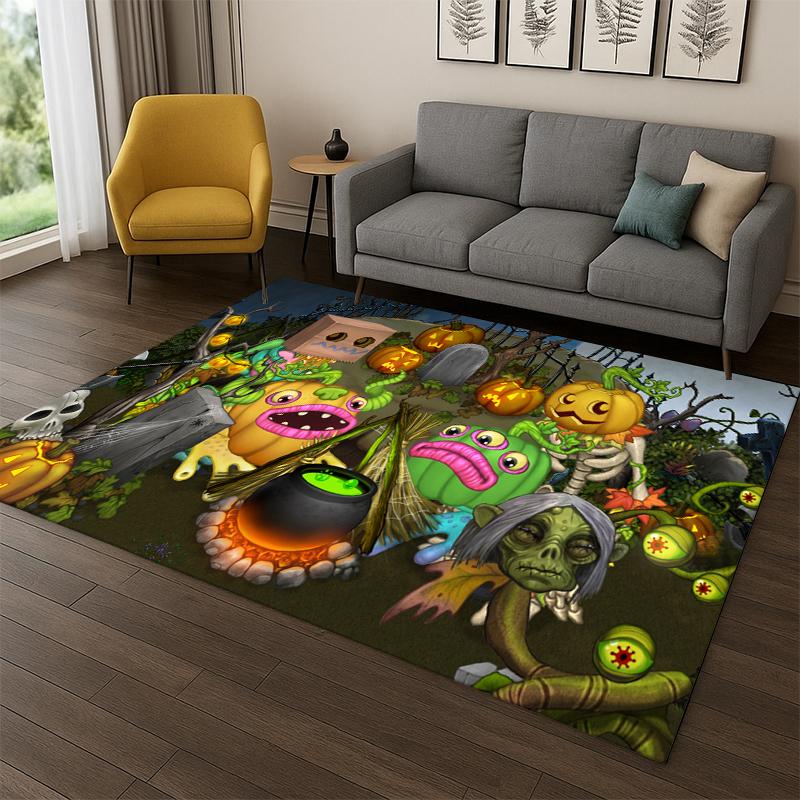 Музыкальная игра My Singing Monsters Мультяшный Ковер Коврик для Спальни Гостиной Дивана Игровой Комнаты Прикроватный Коврик Домашний Декор, Детский Ковер Нескользящий