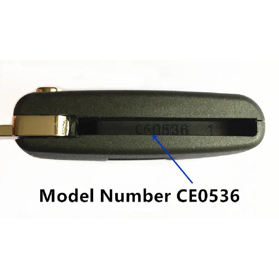 KEYECU Flip Remote Key Fob 2Button 433MHz ID46 for PEUGEOT 207 208 307 308 408 Partner for Citroen C2 C3 C5 2005-2009 0536 Model
