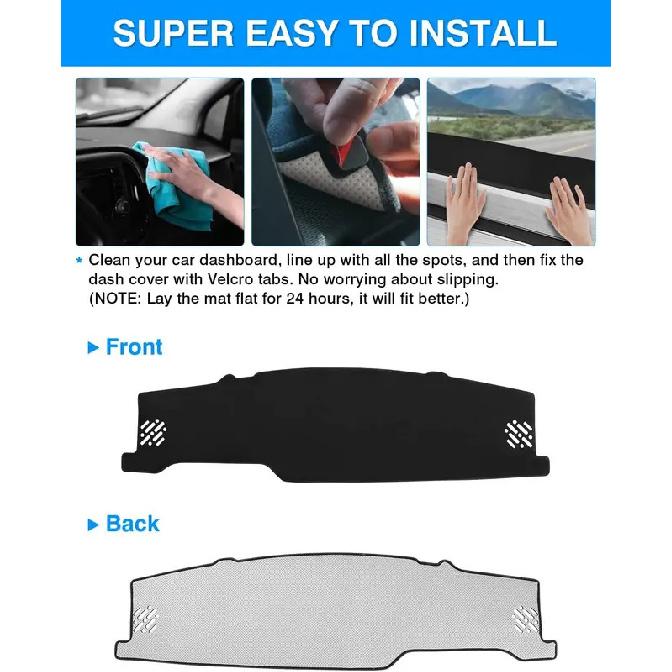 Flannel Dashboard Cover for -2026 Rivian R1T - Sun Shade Anti-Glare UV Protection