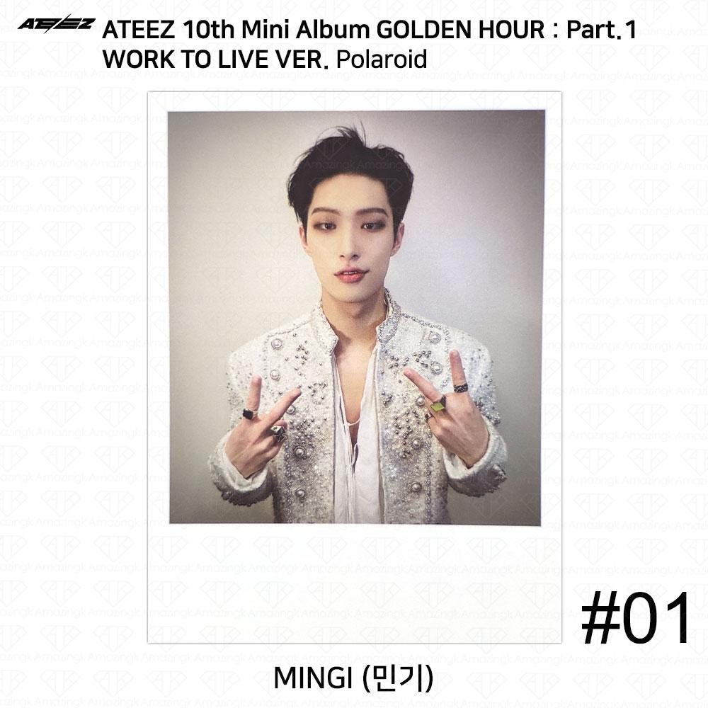 ATEEZ Golden Hour Part.1 Work To Live Ver Photocard Polaroid Disc KPOP K-POP