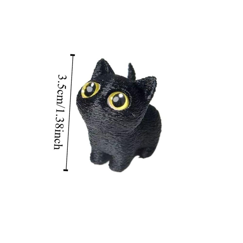PLA 3D-печатные фигурки кошек Игрушки Модель Котёнок Микро-ландшафтные поделки Дом с привидениями