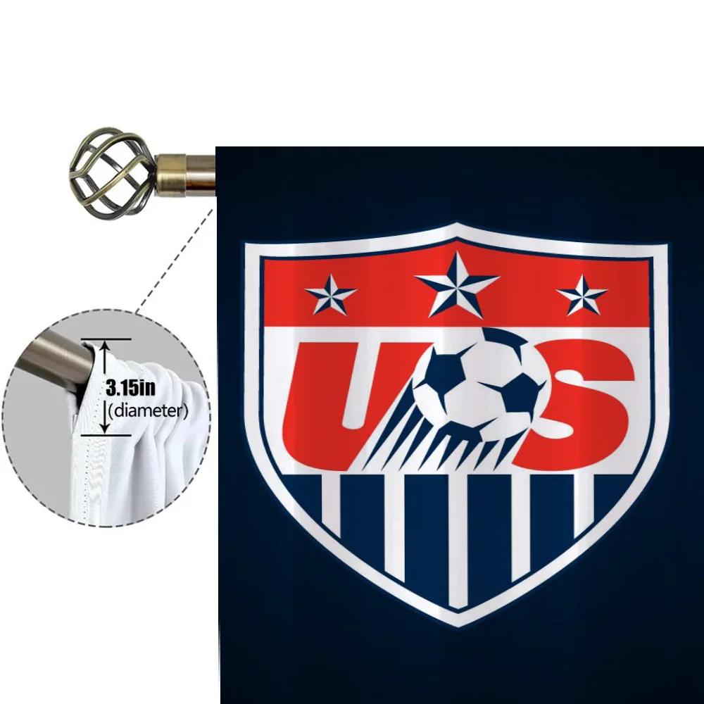 Оконные кухонные шторы для гостиной 2 штуки Блэкаут шторы Дверная штора США Национальная команда Украшение спальни Перегородка