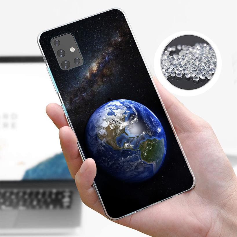 Звезды Земли Космос Чехол для телефона Для Samsung Galaxy A12 A22 A32 A52 A72 A02S Чехол для телефона Note 20 Ultra 10 S10 Plus A51 A71 A50S