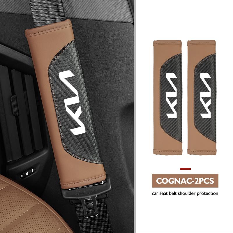 CKWQ4 Для автомобиля KIA Ремни безопасности Покрытия на плечо ремня безопасности из углеродного волокна Ceed Sportage Rio K5 K2 Optima Cerato Venga Sedona