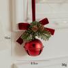 Wreath Christmas Velvet Bow Bell Red Pine Cone Bell Pendant  Home Door Decorations