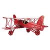 Wrought Iron Metal Biplane Ornament Moving Vintage Aircraft Decor  Home Decoration