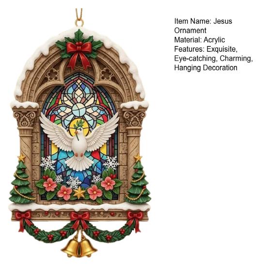Рождественские Иисусовы Украшения Религиозные Акриловые Подвесные Украшения на Рождественскую Елку Христианский Памятный Подарок для Дома