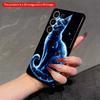 2DFlat Samsung phone case Cosmic Cat Starry Night Applicable to Galaxy S23 S24 S25ULTRA S26 A12 A14 A15 A16 A54 A55