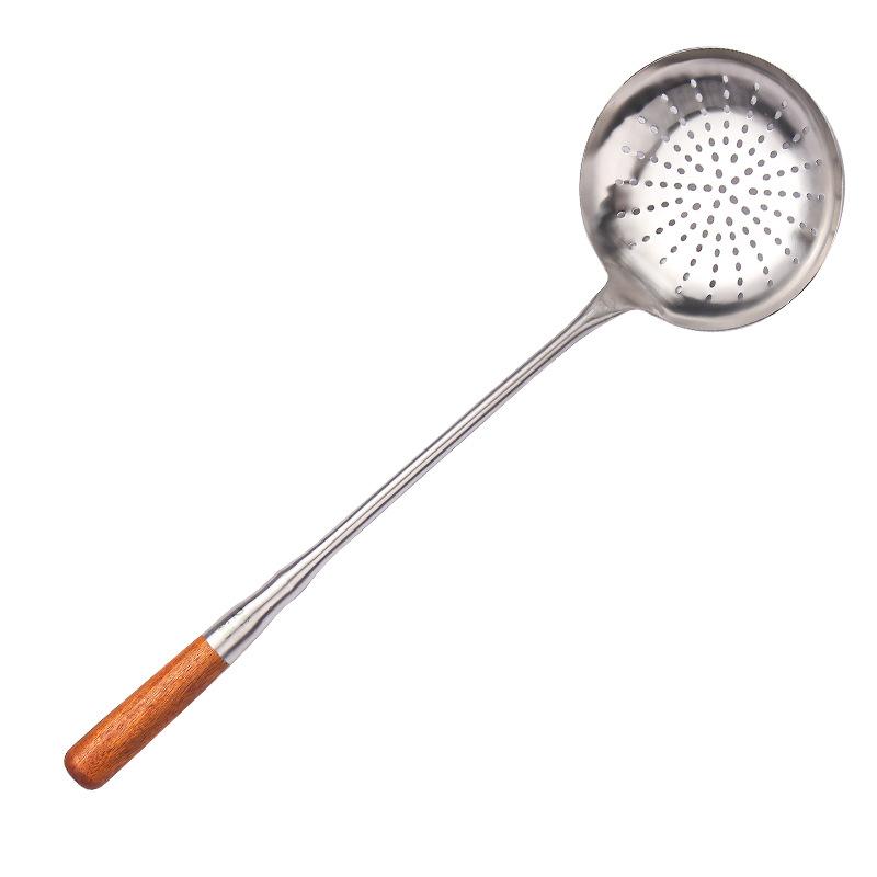 Ложка из нержавеющей стали с прорезями для вычерпывания лапши, большой бытовой кухонный фильтр-сито, ложка-сетка для масла для хот-пота, шеф-повар