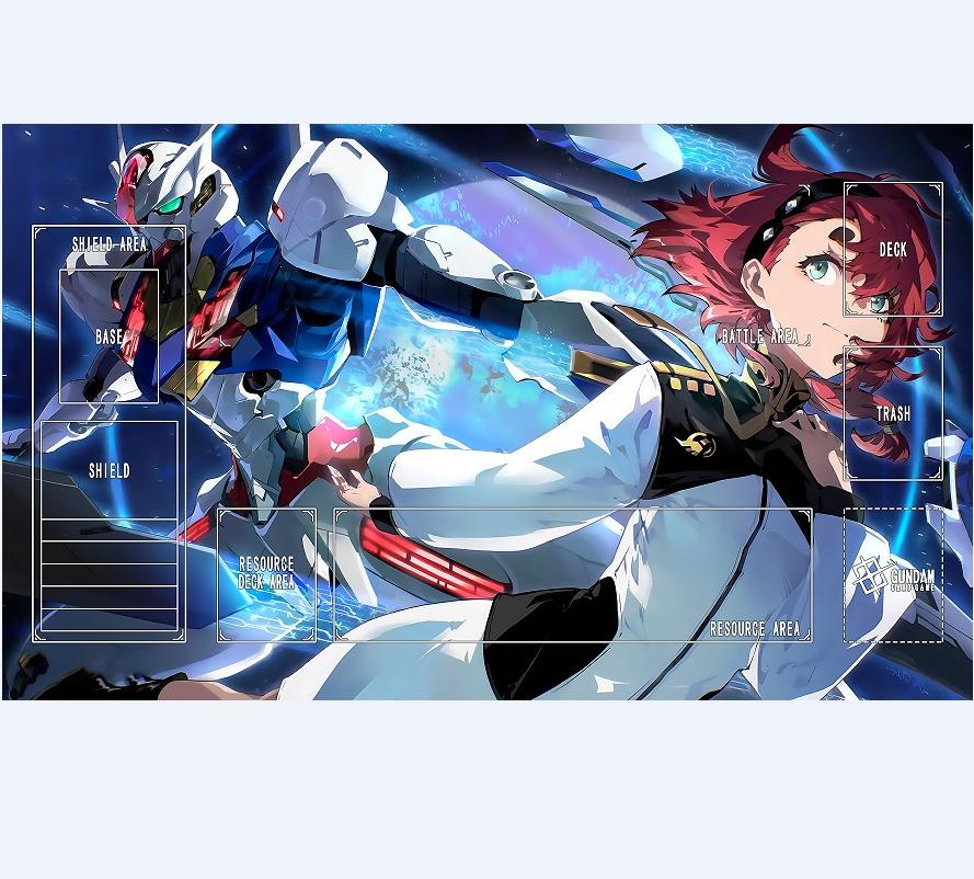 Игровой коврик Gundam Домашний мобильный доспех Gundam: Резиновый нескользящий коврик для боевых карт «Ведьма с Меркурия»