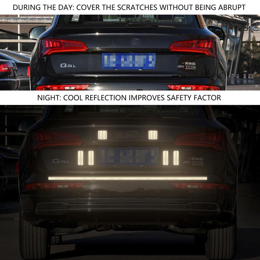 Черные светоотражающие полоски, наклейки, клейкие предупреждающие знаки безопасности, наклейки для стайлинга автомобилей, мотоциклов, автомобилей, устойчивые к царапинам