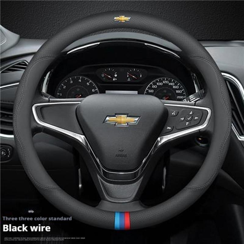 Кожаная накладка на руль автомобиля для Chevrolet Montana Trailblazer EV SS RS Silverado RST Equinox RS LT Bolt EUV Blrzer 38 см