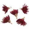 20Pcs/Lot 20mm Earring Pendant Chiffon Colorful Flower Shape Pendant Diy Jewelry Accessories For Women Sweet Earrings Production