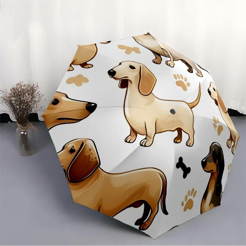 1pc Dachshund Automatic Open/close, All-Season Portable Folding Umbrella for Friends, Travel, Everyday, Events yy250812167