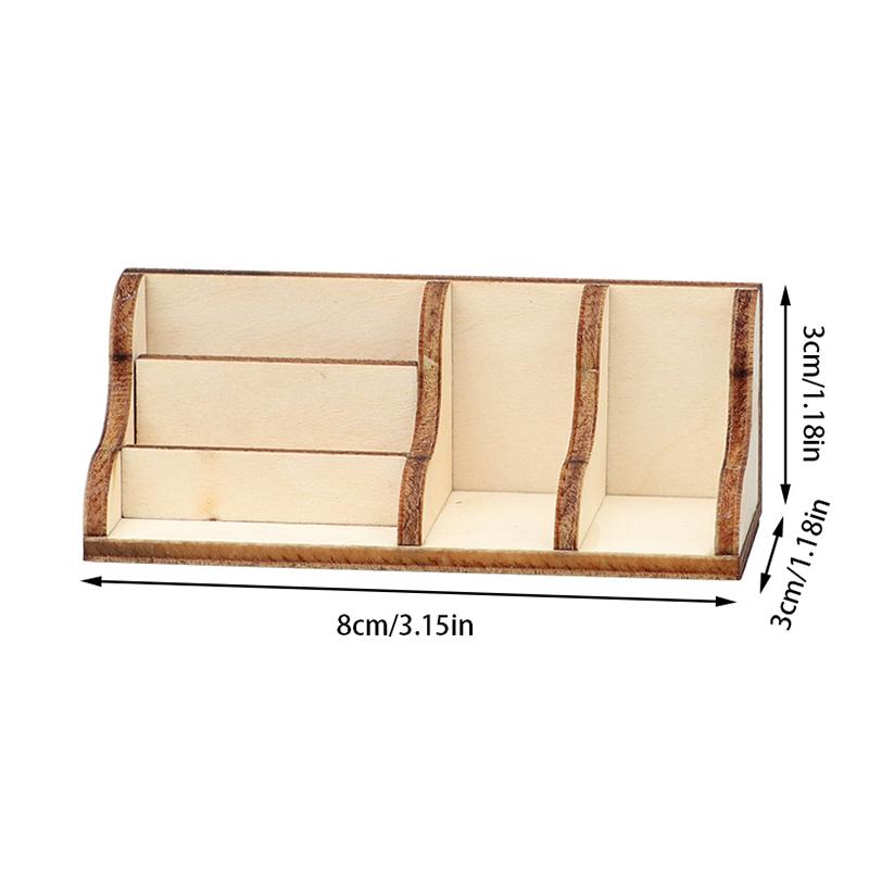 1:12 Dollhouse Miniature Desktop Storage Rack Bookshelf Organizer Box Model Home Decor Toy Doll House Accessories