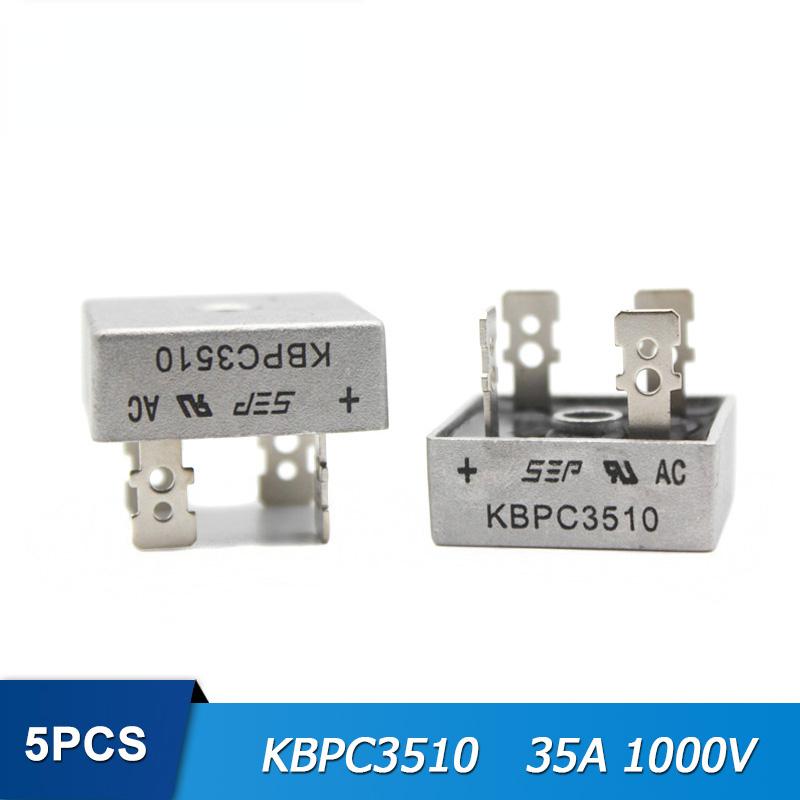 5 шт. диодный мостовой выпрямитель KBPC5010 KBPC1010 KBPC1510 KBPC2510 KBPC3510 выпрямители 10A 15A 25A 35A 50A