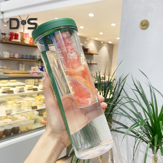 700 мл стакан с трубочкой и встроенным фильтром для складывающейся трубочки, контейнер для чая, легко моется, универсальный стакан с трубочкой для питья