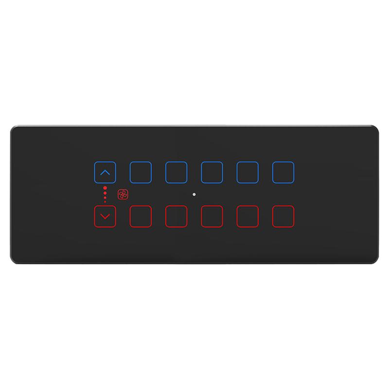 For Tuya Smart WiFi Glass Touch Panel with 4-Way Switch 10A Max. Current for Light Curtains Dimming Fan Control-Combi