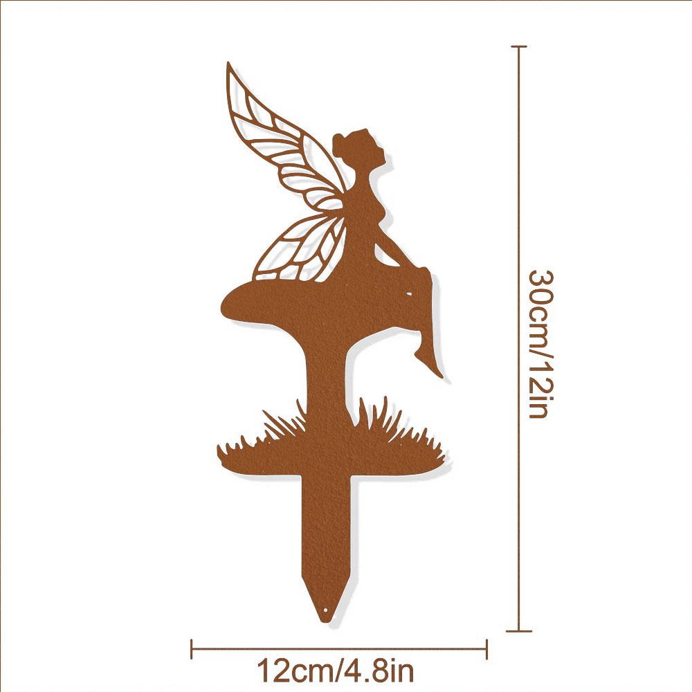 Сельский сад Фея Металлическая Статуя Уличный Декор Металлическая Статуя Сад Фея Двор Декор Газон Паио Сельский сад Фея Металлическая Статуя