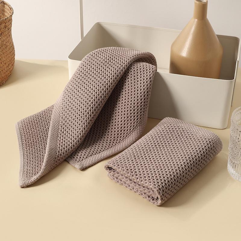 Japanese-Korean Honeycomb Cotton Hand & Tea Towel: Absorbent, Non-stick, Breathable.