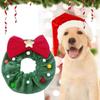 Lovely Adjustable Headgear Pet Collar Circle Xmas Party Neck Circle Pet Bow-knot Collar