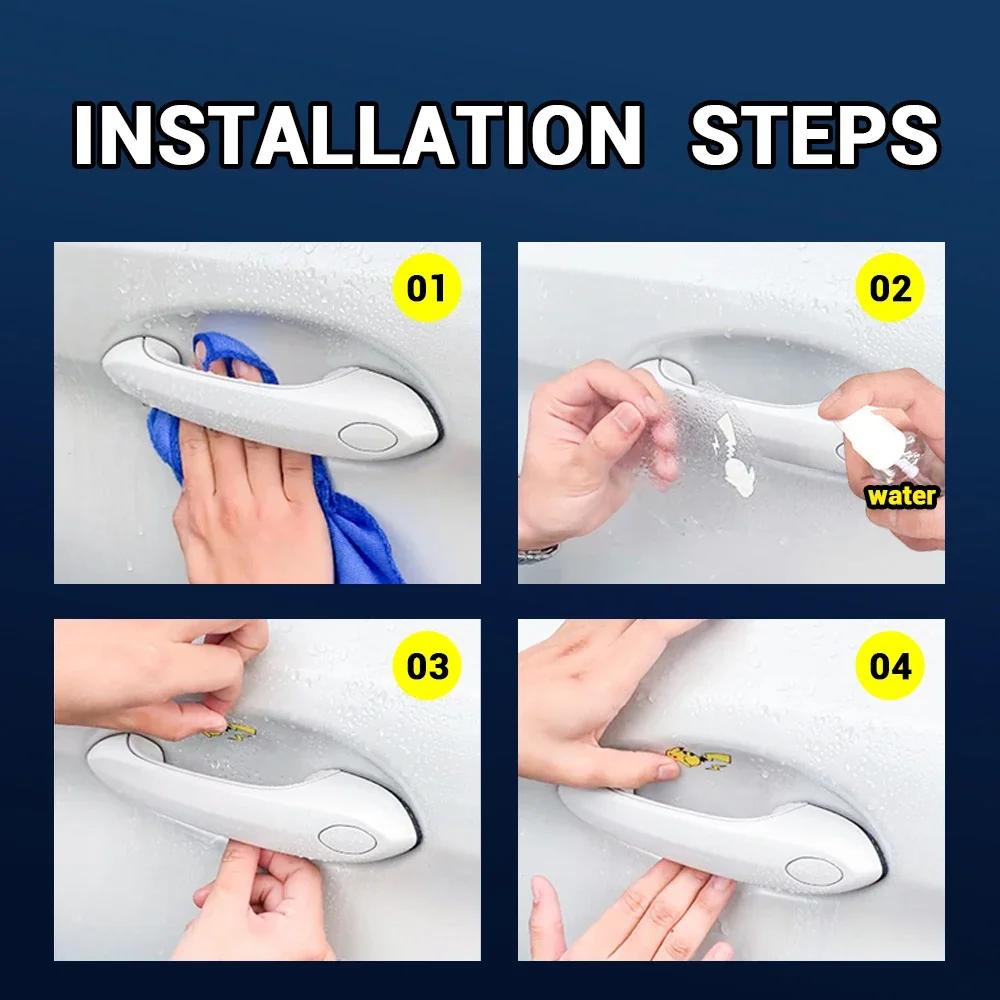 T108pcs Transparent Car Door Handle Anti Scratches Protector Film Sticker For BMW M Performance E36 E46 E39 E60 1 2 5 7 Series E87