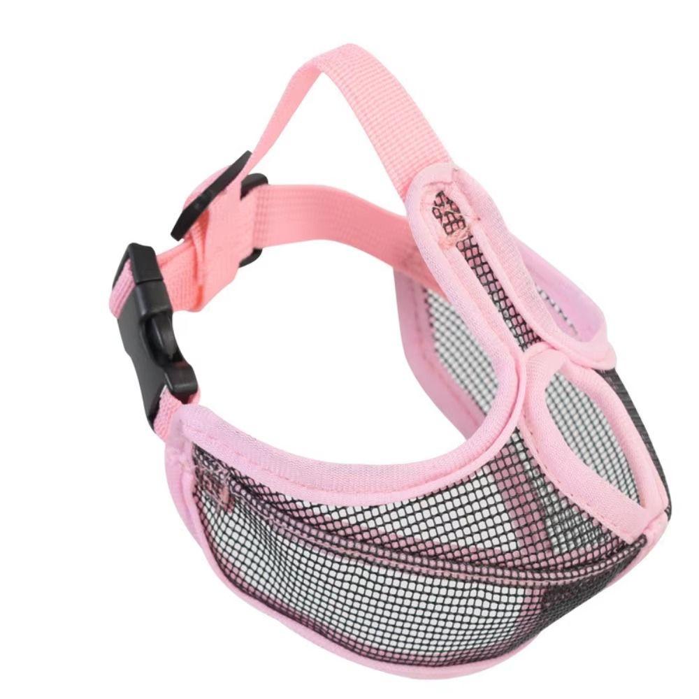 Adjustable Buckle Dog Mouth Cover Soft Mesh Bulldog Mouth Mask Pet Mouth Cover  Outdoor Activities