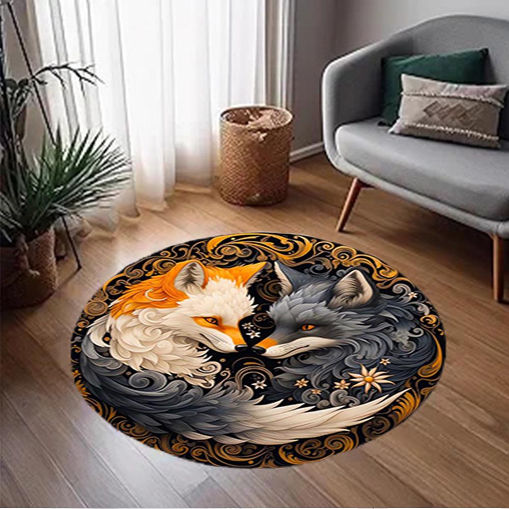 1pc fox design home carpet non slip office decor gift living room bedroom