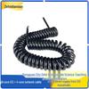 2-core 0.5 sq mm + 4-strand aluminum foil shielded spring retractable cable, 6.5MM diameter, wear-resistant.