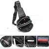 Genuine Leather Men's Chest Top Layer Cowhide Shoulder Crossbody Bag Men's Stylish Casual Sports Leather Small Body Bag