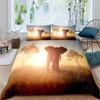 Tropical Animals Duvet Cover Exotic Animal Silhouette Sunset Bedding Set Full For Girls Boys Decor Hawaii Sea Wave Quilt Cover