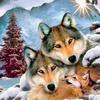 Полный 5D Diy Алмазная картина Мультфильм животных Волк Мозаика Вышивка Крестом Домашний декор Ручная работа