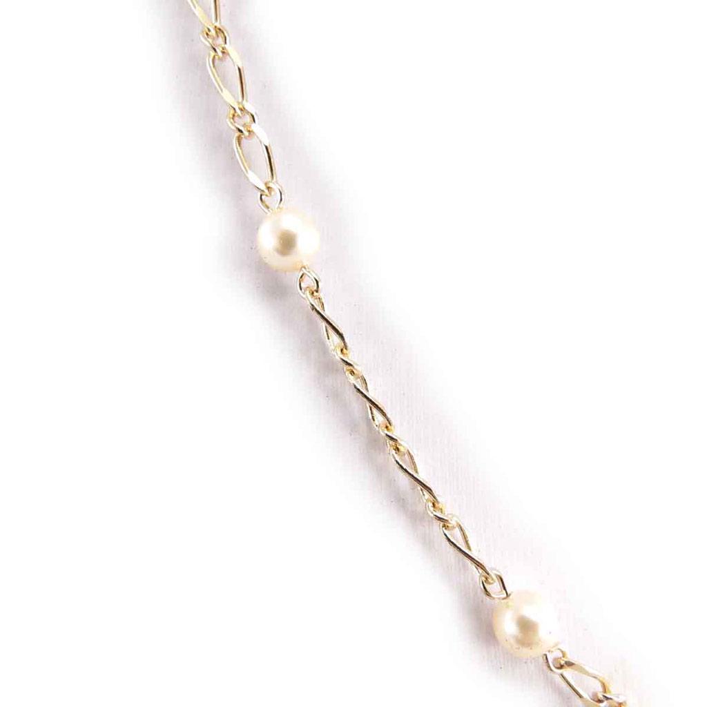 Les Trésors De Lily [C6324] - Позолоченное колье 'Allégress Perlée', золотисто-белое - 45 см