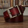 High-end Light Luxury Retro Pure Handmade First Layer Cowhide Belt Men's Fashionable All-match Genuine Leather Belt