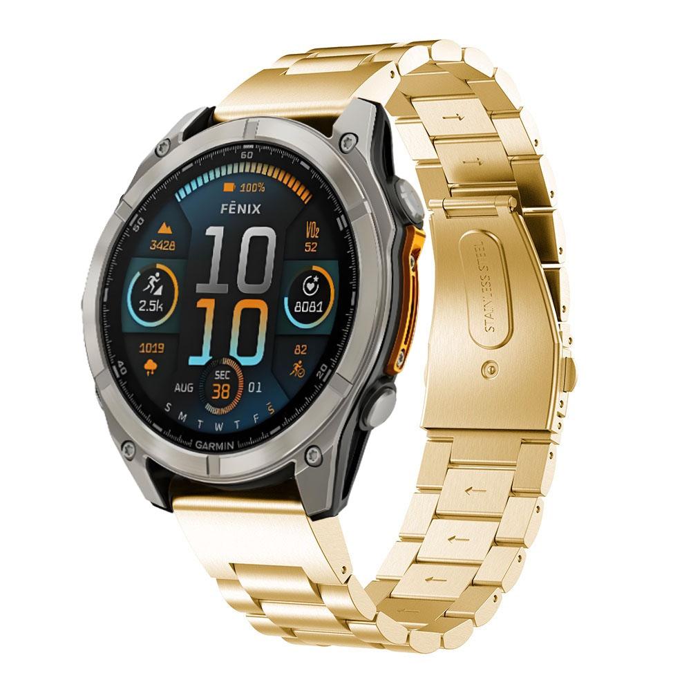 Быстросъемный металлический ремешок 26 мм 22 мм 20 мм для Garmin Tactix 8 Fenix 8/E 7X 6X Браслет из нержавеющей стали Enduro 3 Forerunner 965 Ремешок