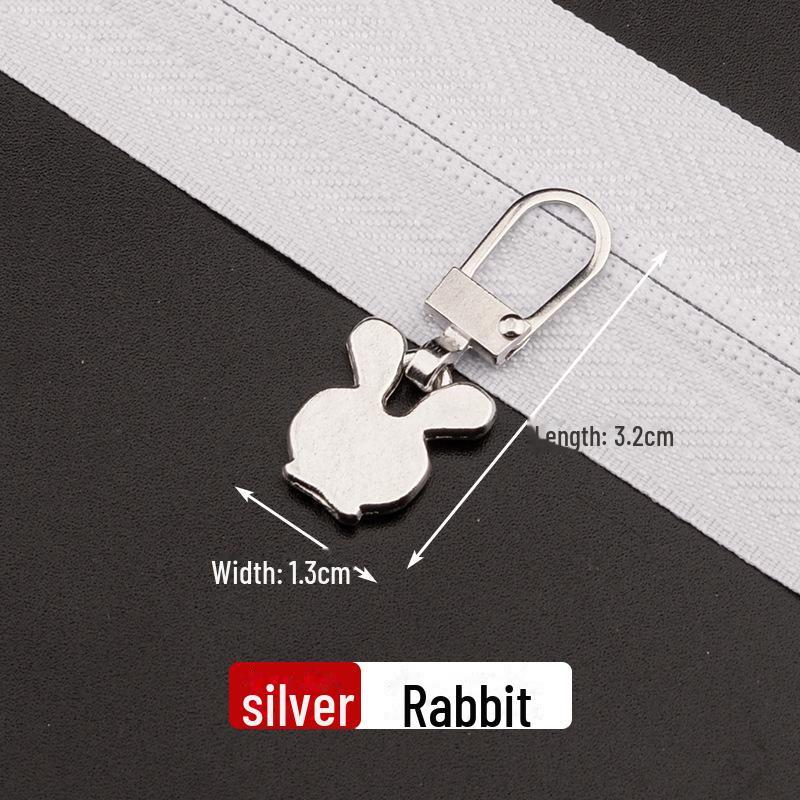 Metal Zipper Pull Tab with Removable Head for Clothing Repair and Accessories