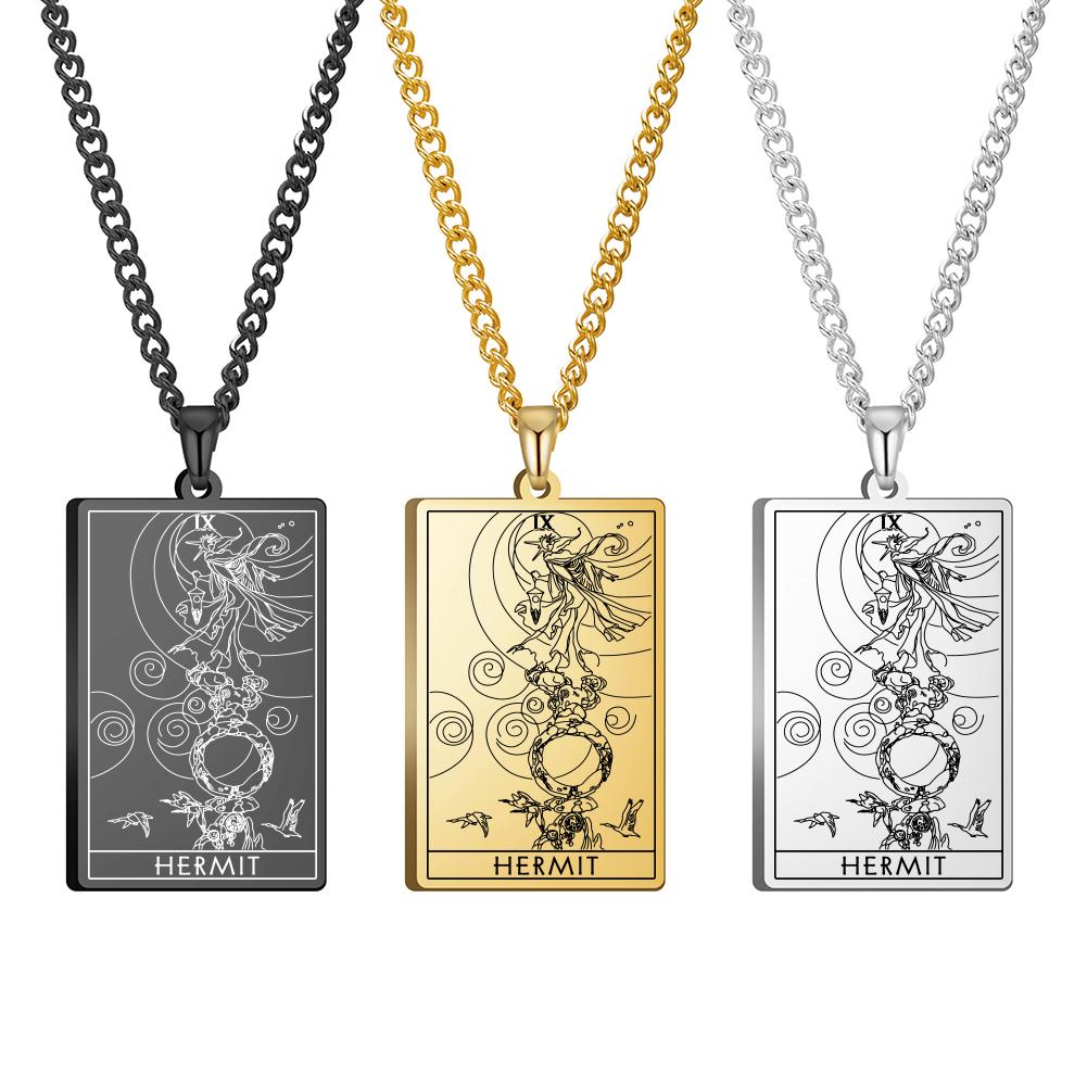 Dawapara Shadowscapes Tarot Первый набор карт Кулон-ожерелье Старшие Арканы Карты Таро Ювелирные изделия из нержавеющей стали