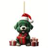 Acrylic Dog Christmas Tree Pendant Good-Looking Handmade Dog Christmas Ornament Hanging Cartoon Christmas Decoration Office