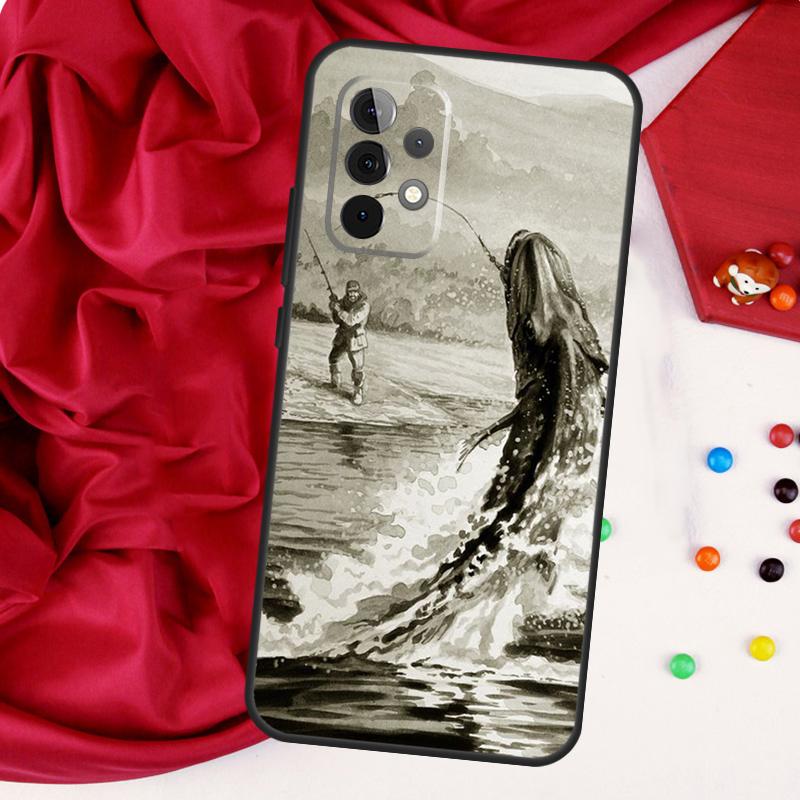 Рыболовные снасти Рыба Для Samsung Galaxy A55 A53 A33 A13 A35 A15 A36 A56 A26 A16 A22 A32 A52 A54 A34 A06 A05 Чехол