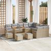 VidaXL 13-piece Garden Sofa Set Beige Poly Rattan, Rectangular Outdoor Lounge, Modular for Garden 3362572