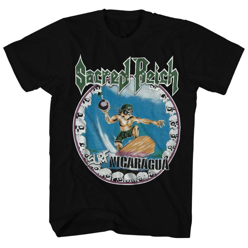 Новая Аутентичная Футболка Thrash Metal Группы Sacred Reich Surf Nicaragua SML2XL Унисекс Футболка
